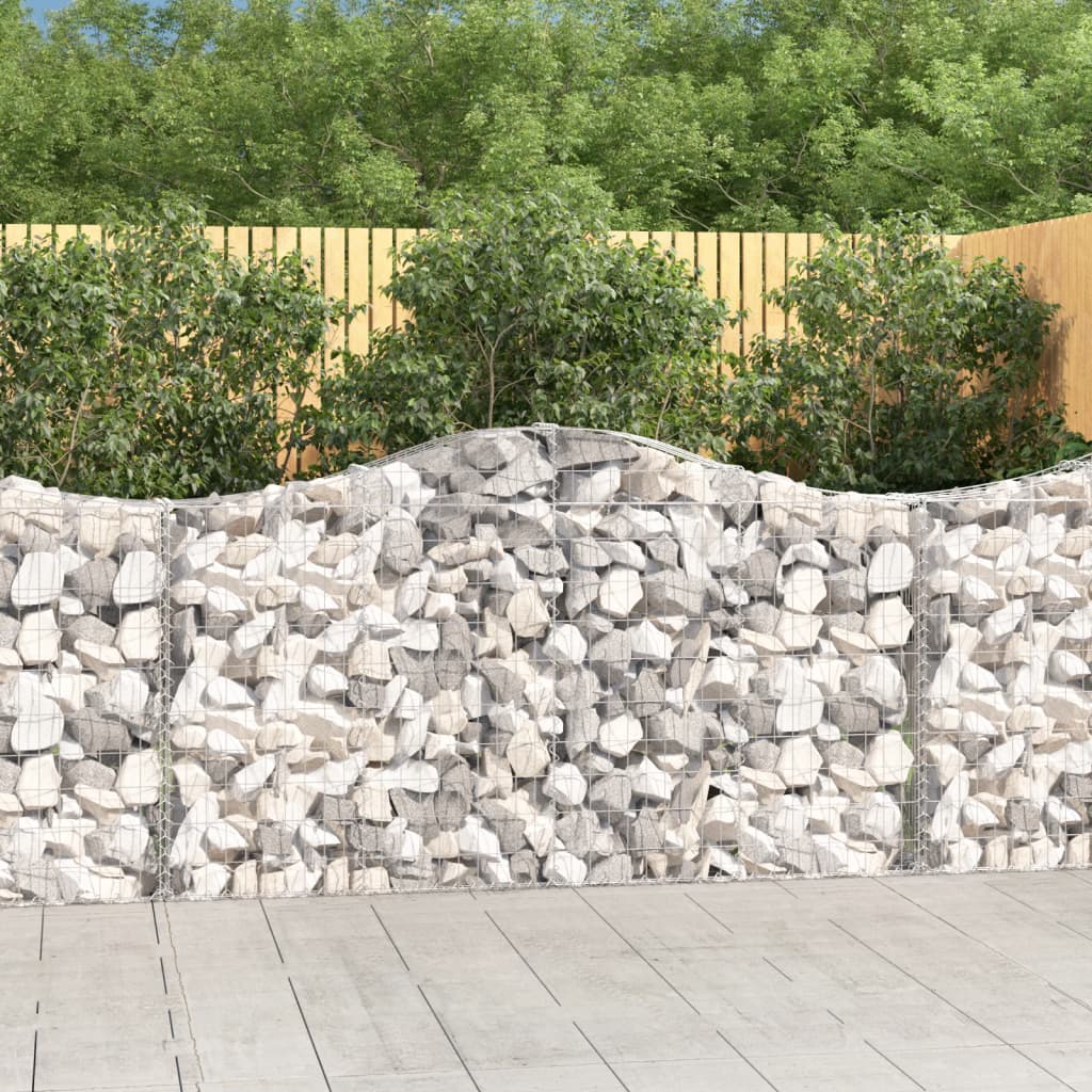 Vidaxx gabion voûté 200x30x100 120 cm en fer galvanisé