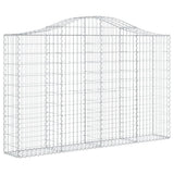 Vidaxx gabion voûté 200x30x120 140 cm en fer galvanisé