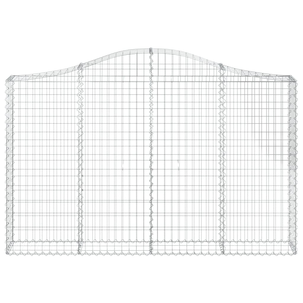 Vidaxx gabion voûté 200x30x120 140 cm en fer galvanisé