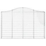 Vidaxx gabion voûté 200x30x120 140 cm en fer galvanisé