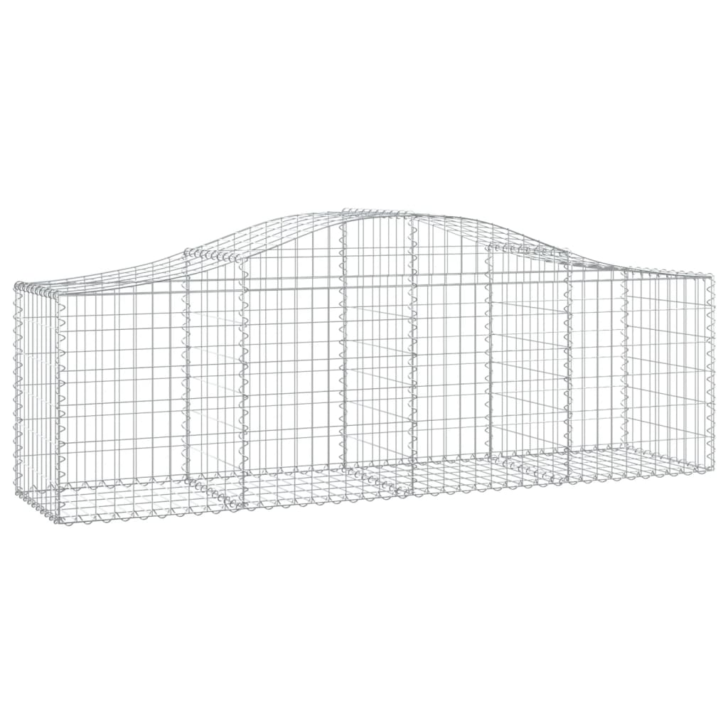 Vidaxx gabion voûté 200x50x60 80 cm en fer galvanisé