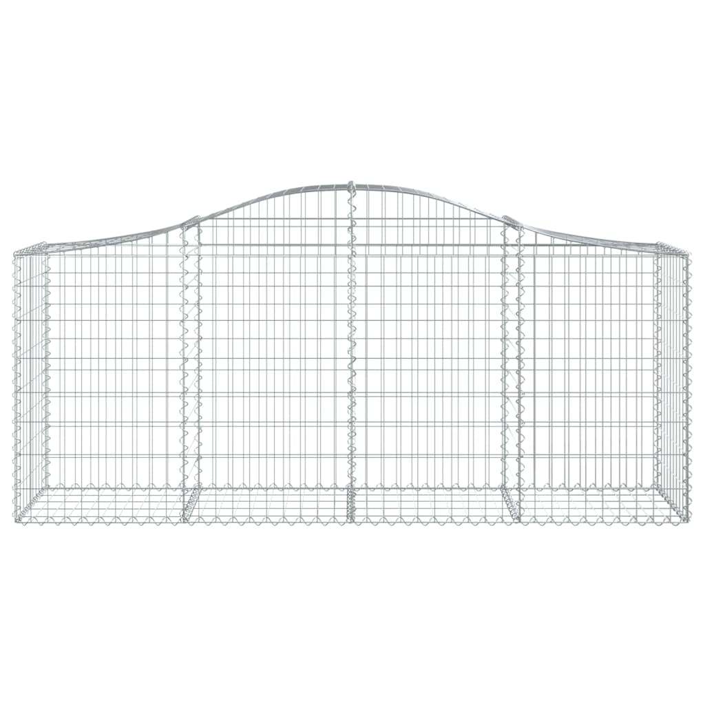 Vidaxx gabion voûté 200x50x80 100 cm en fer galvanisé