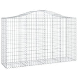 Vidaxx gabion voûté 200x50x120 140 cm en fer galvanisé