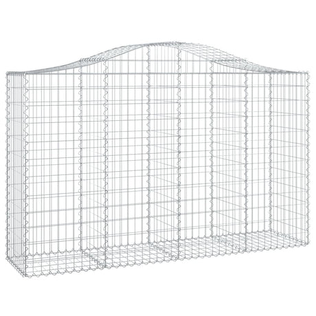 Vidaxx gabion voûté 200x50x120 140 cm en fer galvanisé
