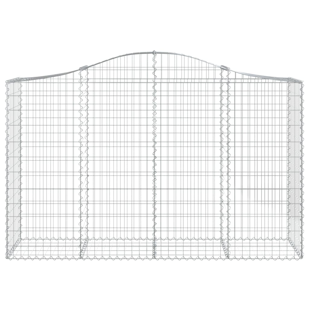 Vidaxx gabion voûté 200x50x120 140 cm en fer galvanisé