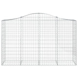 Vidaxx gabion voûté 200x50x120 140 cm en fer galvanisé
