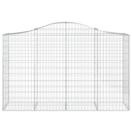 Vidaxx gabion voûté 200x50x120 140 cm en fer galvanisé