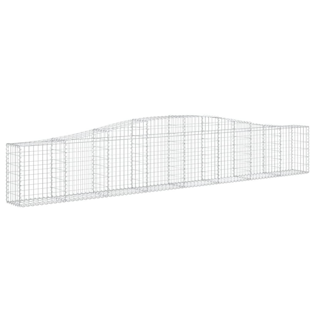 Vidaxx gabion voûté 400x30x60 80 cm en fer galvanisé