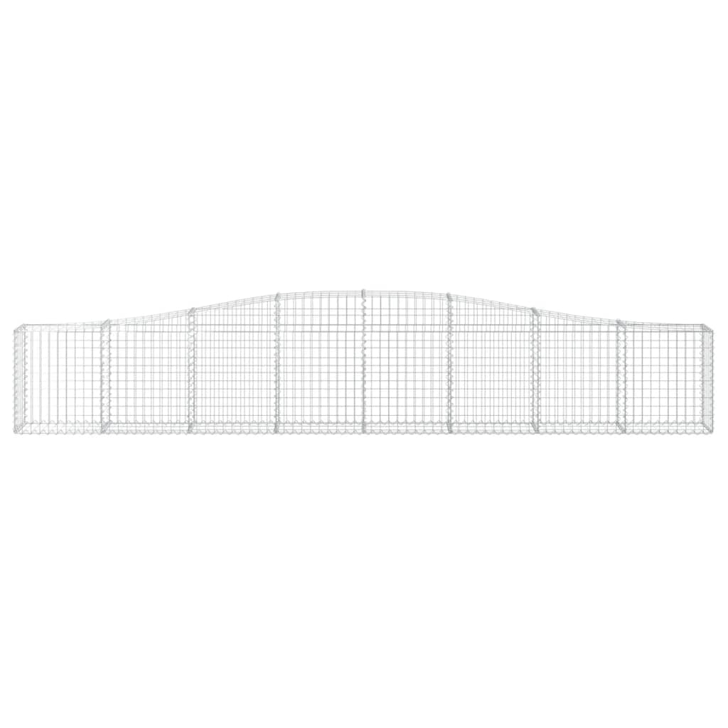 Vidaxx gabion voûté 400x30x60 80 cm en fer galvanisé