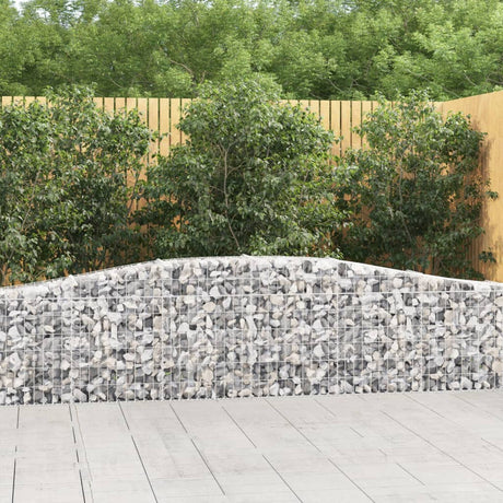 Vidaxx gabion voûté 400x30x60 80 cm en fer galvanisé