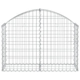 Vidaxx gabion voûté 100x30x60 80 cm en fer galvanisé