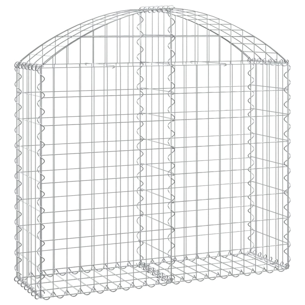 Vidaxx gabion voûté 100x30x80 100 cm en fer galvanisé