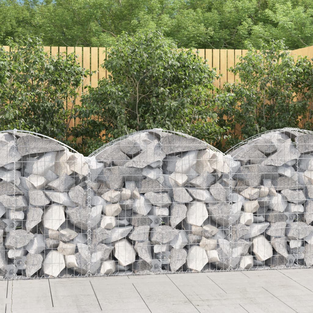 Vidaxx gabion voûté 100x30x80 100 cm en fer galvanisé