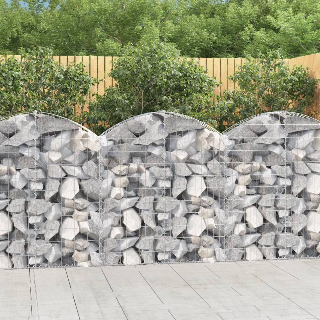 Vidaxx gabion voûté 100x30x100 120 cm en fer galvanisé