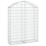 Vidaxx gabion voûté 100x30x120 140 cm en fer galvanisé