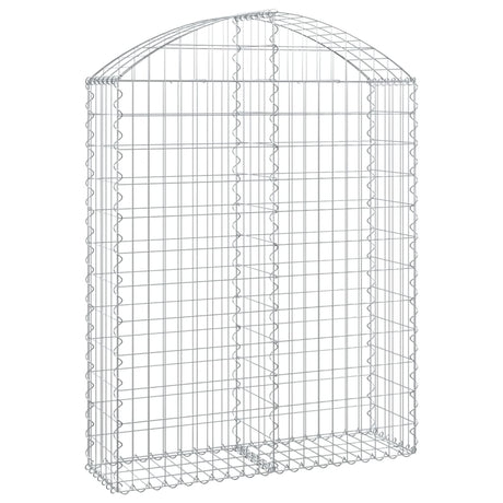 Vidaxx gabion voûté 100x30x120 140 cm en fer galvanisé