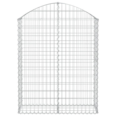 Vidaxx gabion voûté 100x30x120 140 cm en fer galvanisé