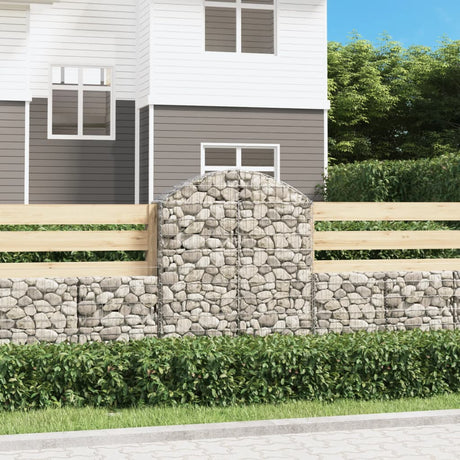 Vidaxx gabion voûté 100x30x120 140 cm en fer galvanisé