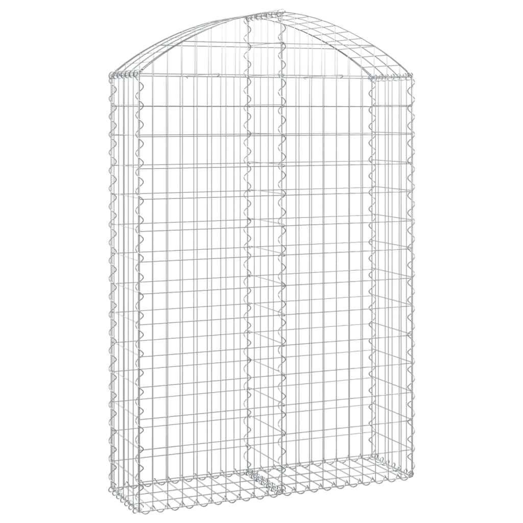 Vidaxx gabion voûté 100x30x140 160 cm en fer galvanisé