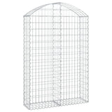 Vidaxx gabion voûté 100x30x140 160 cm en fer galvanisé