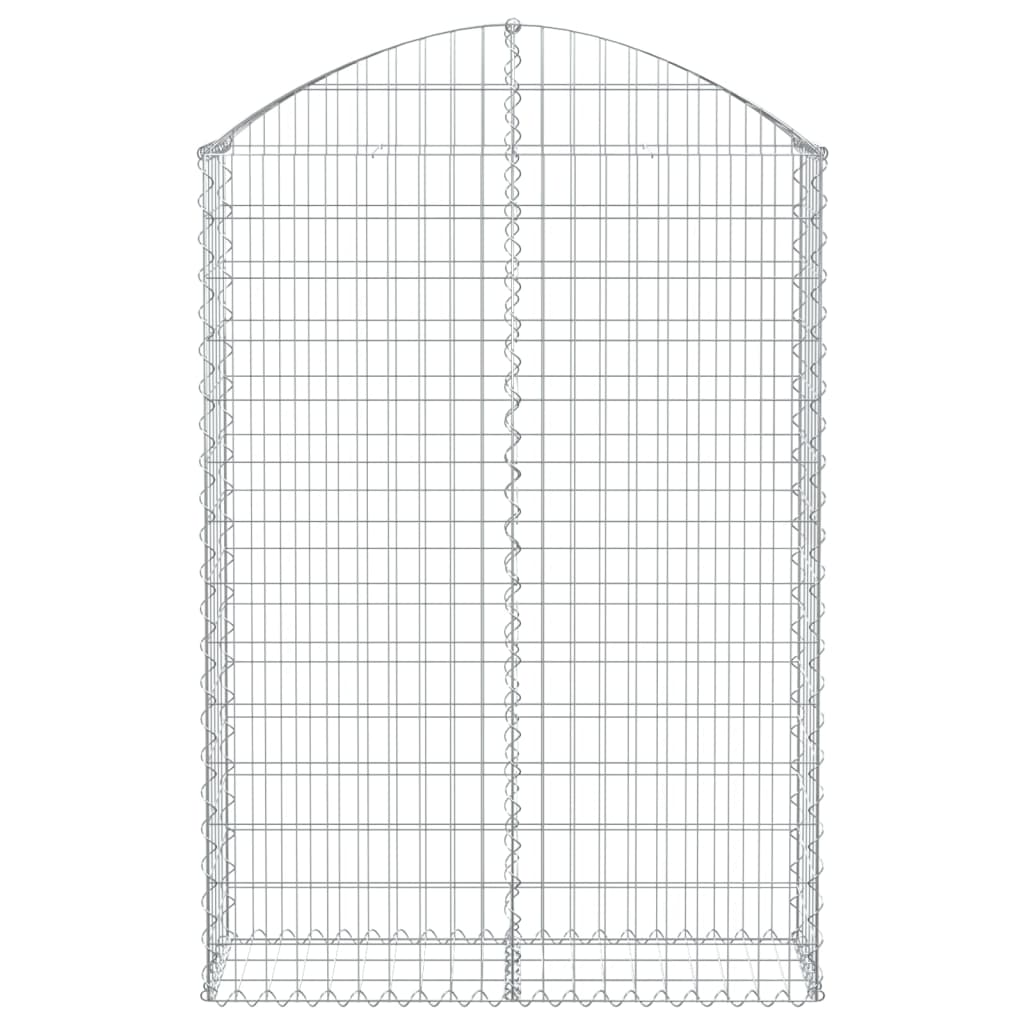 Vidaxx gabion voûté 100x30x140 160 cm en fer galvanisé