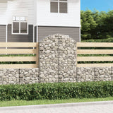 Vidaxx gabion voûté 100x30x140 160 cm en fer galvanisé