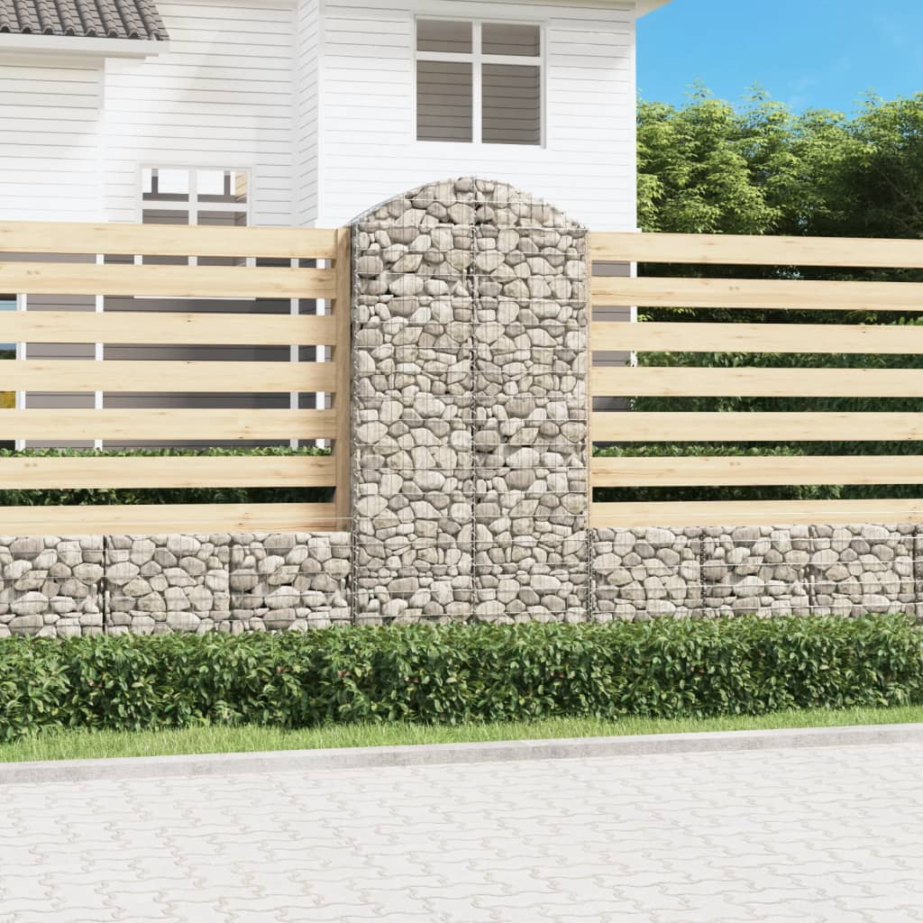 Vidaxx gabion voûté 100x30x200 220 cm en fer galvanisé
