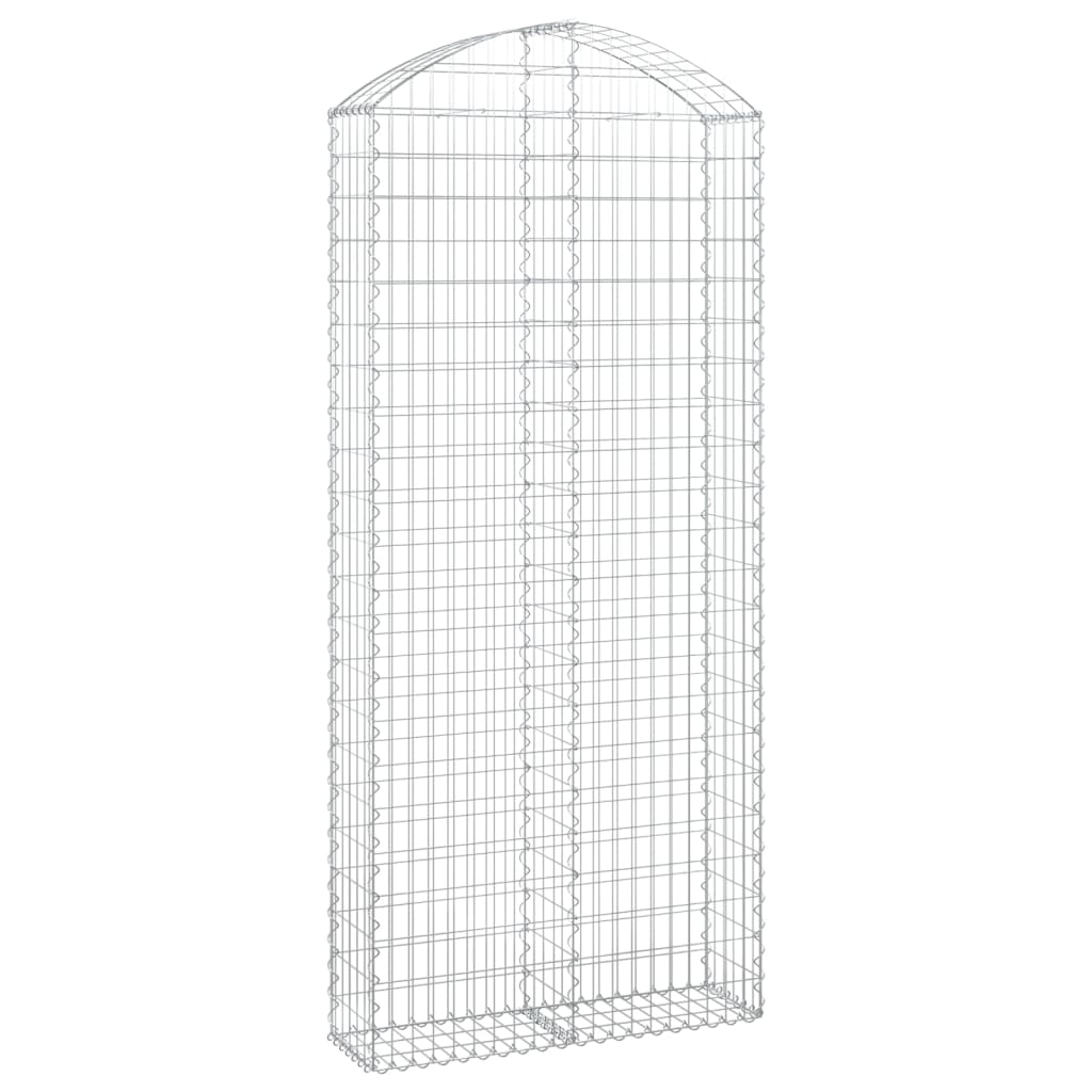 Vidaxx gabion voûté 100x30x220 240 cm en fer galvanisé