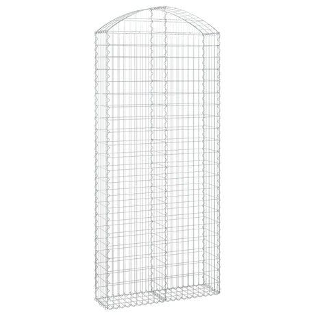 Vidaxx gabion voûté 100x30x220 240 cm en fer galvanisé