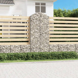 Vidaxx gabion voûté 100x30x220 240 cm en fer galvanisé