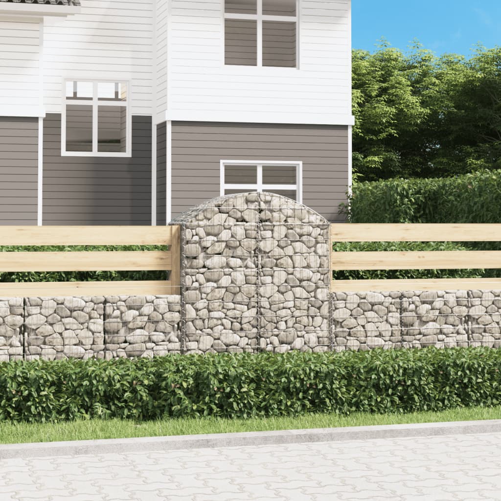 Vidaxx gabion voûté 100x50x120 140 cm en fer galvanisé