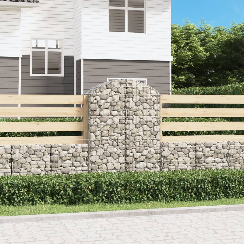 Vidaxx gabion voûté 100x50x140 160 cm en fer galvanisé