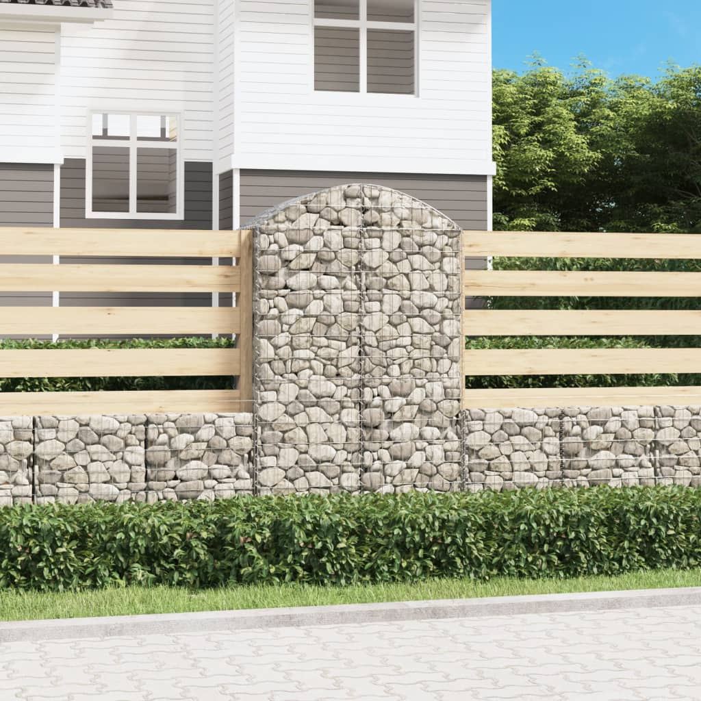Vidaxx gabion voûté 100x50x160 180 cm en fer galvanisé