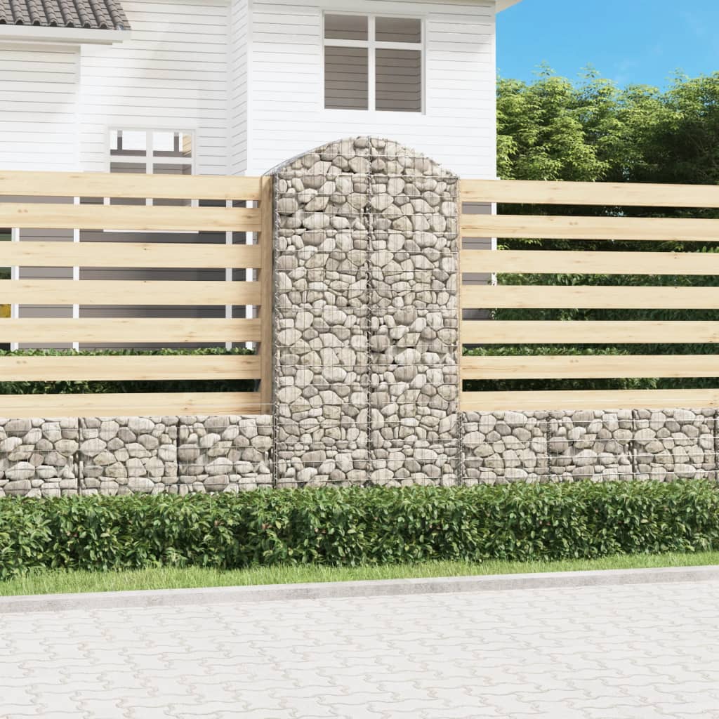Vidaxx gabion voûté 100x50x200 220 cm en fer galvanisé