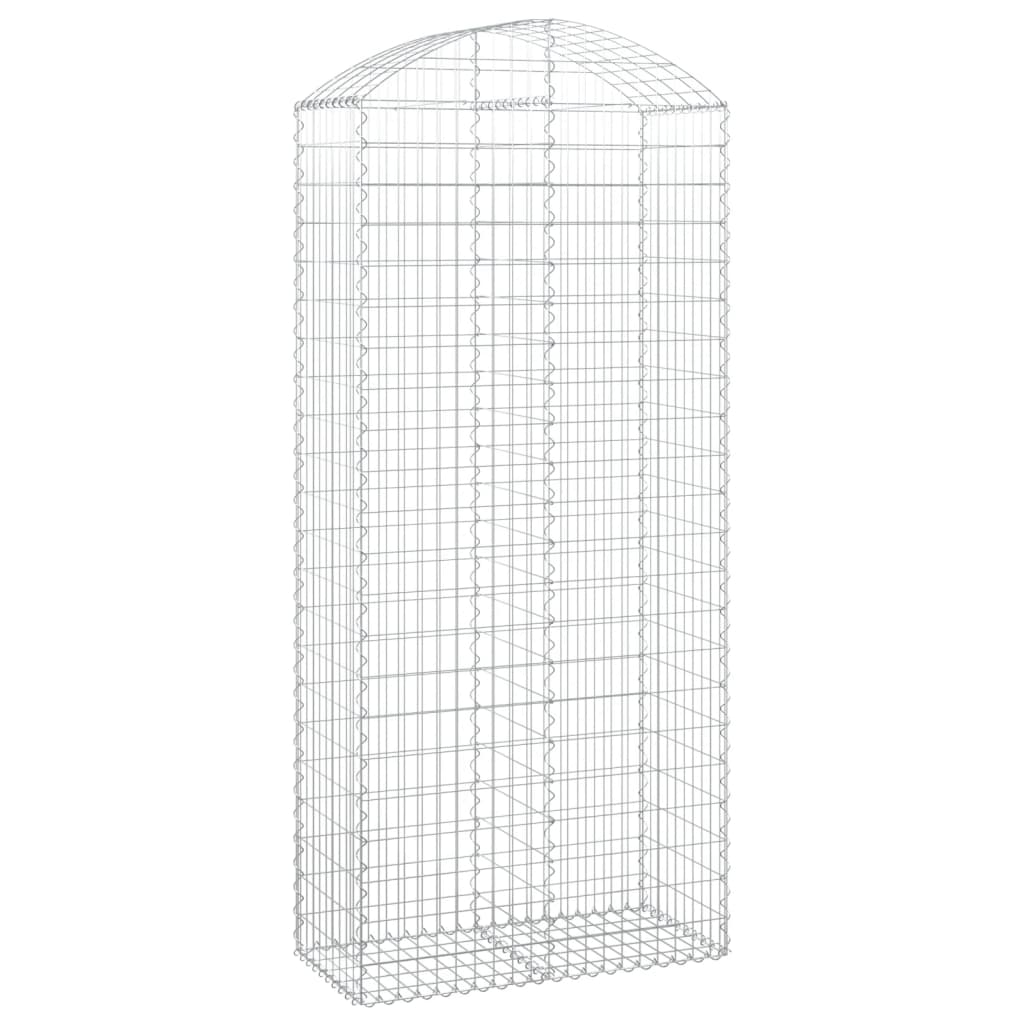Vidaxx gabion voûté 100x50x220 240 cm en fer galvanisé
