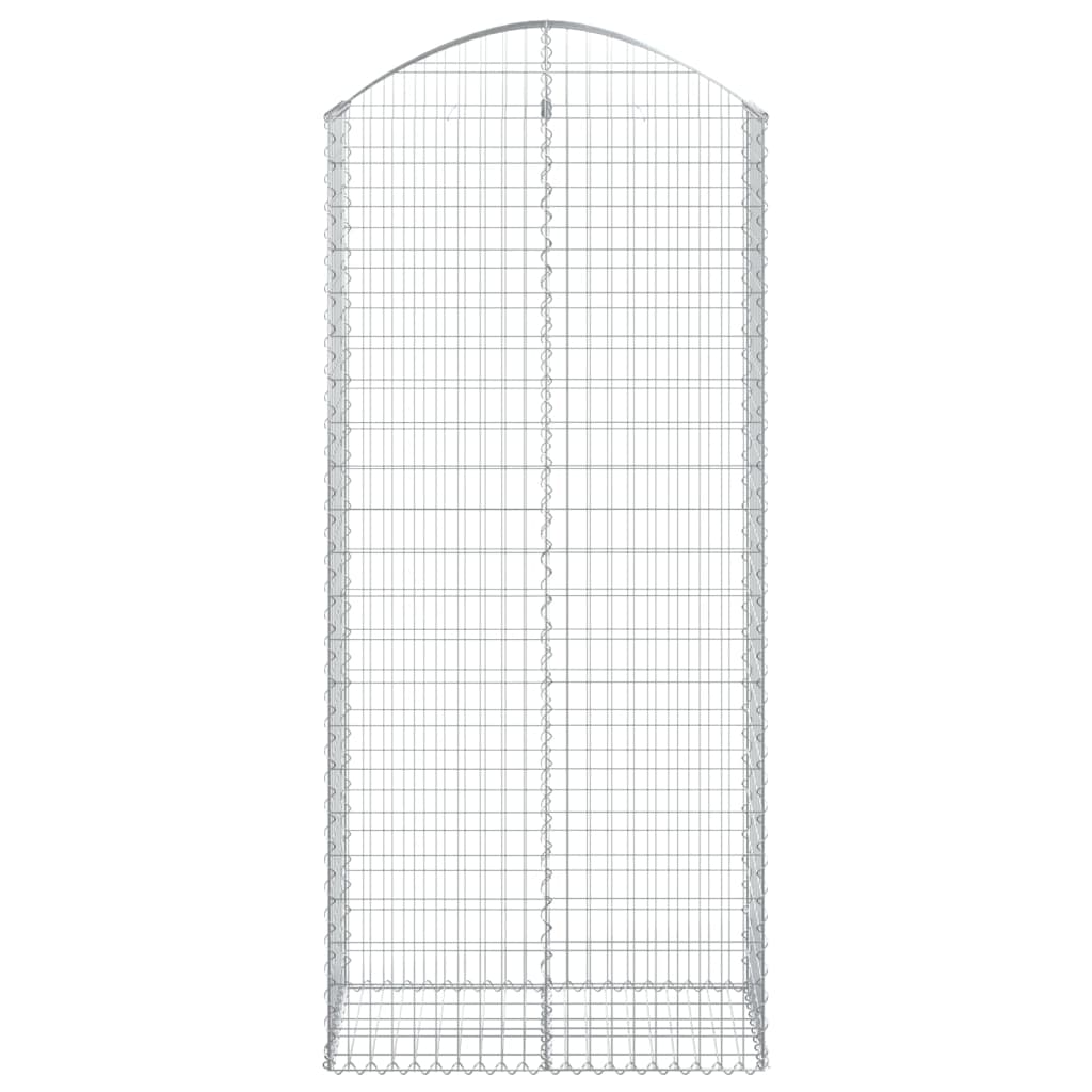 Vidaxx gabion voûté 100x50x220 240 cm en fer galvanisé