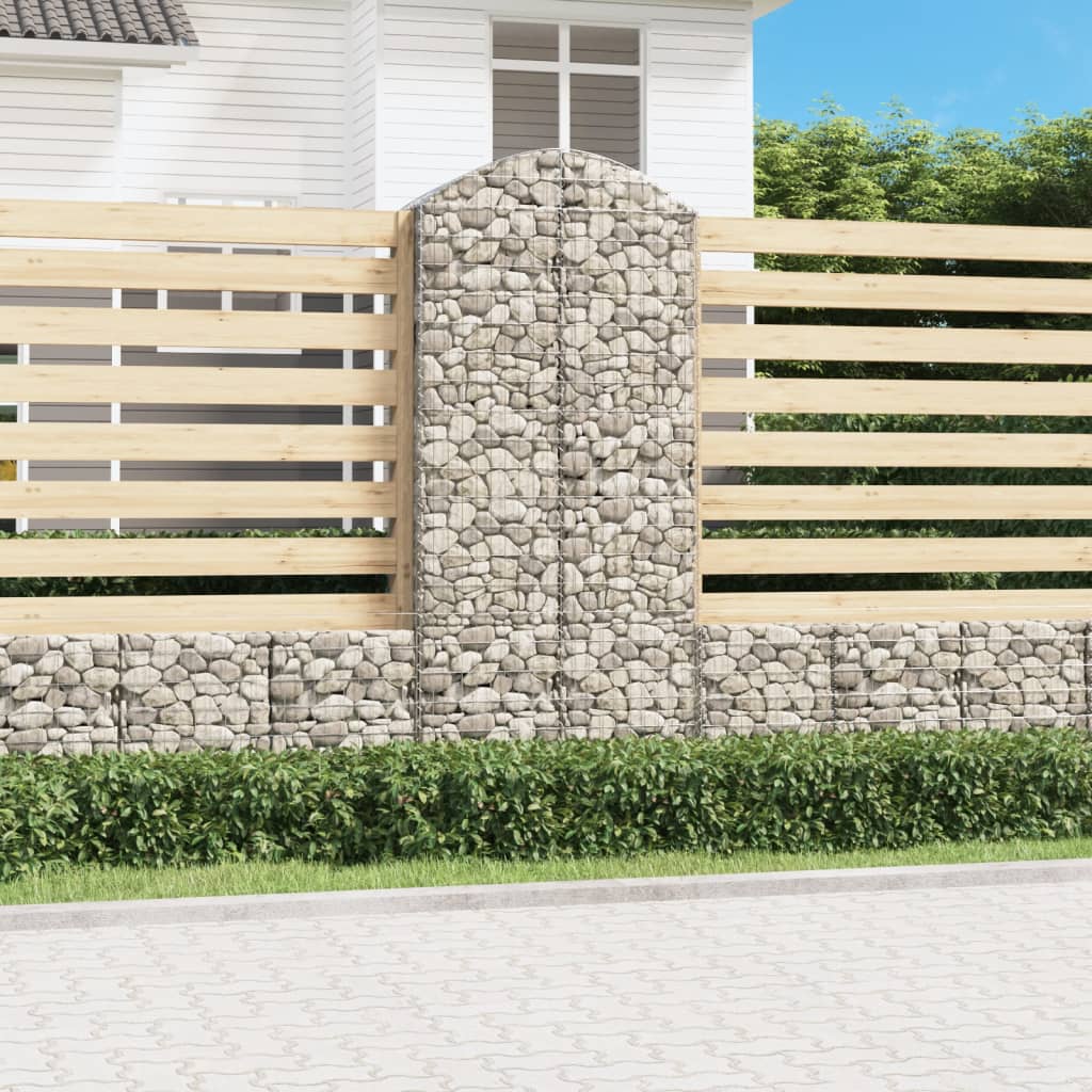 Vidaxx gabion voûté 100x50x220 240 cm en fer galvanisé