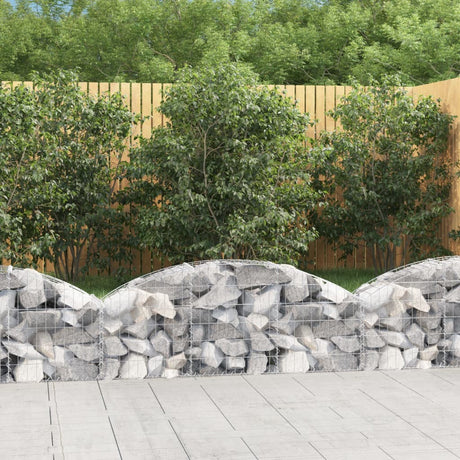 Vidaxx gabion voûté 150x30x40 60 cm en fer galvanisé