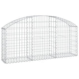 Vidaxx gabion voûté 150x30x60 80 cm en fer galvanisé