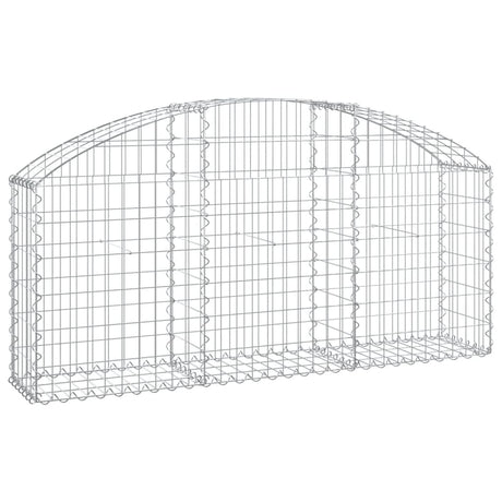 Vidaxx gabion voûté 150x30x60 80 cm en fer galvanisé