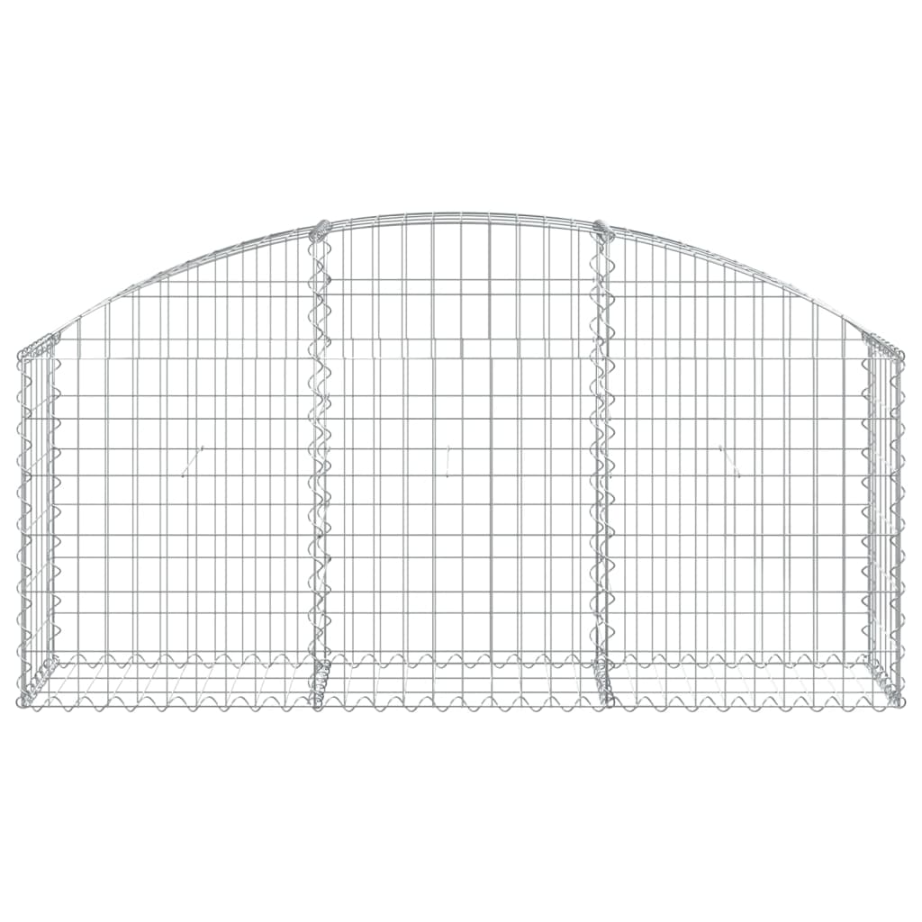 Vidaxx gabion voûté 150x30x60 80 cm en fer galvanisé