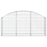 Vidaxx gabion voûté 150x30x60 80 cm en fer galvanisé