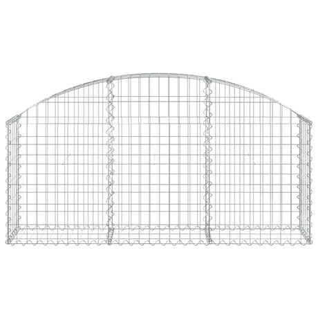 Vidaxx gabion voûté 150x30x60 80 cm en fer galvanisé