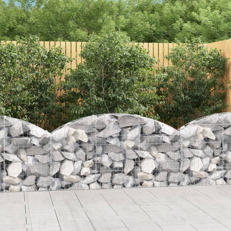Vidaxx gabion voûté 150x30x60 80 cm en fer galvanisé