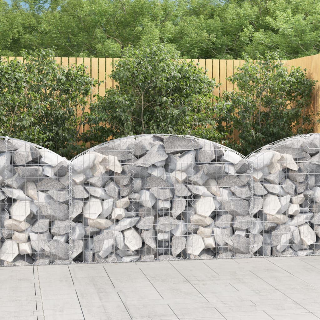 Vidaxx gabion voûté 150x30x80 100 cm en fer galvanisé