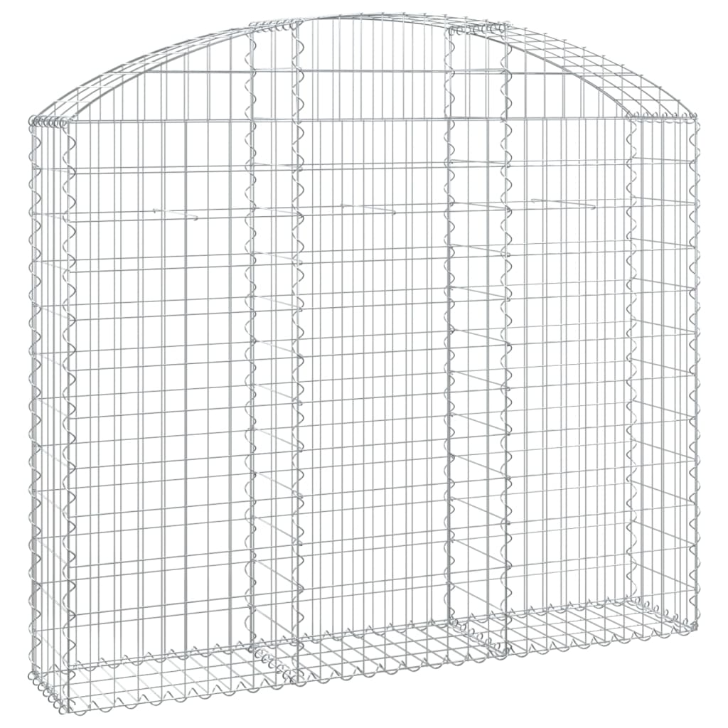 Vidaxx gabion voûté 150x30x120 140 cm en fer galvanisé