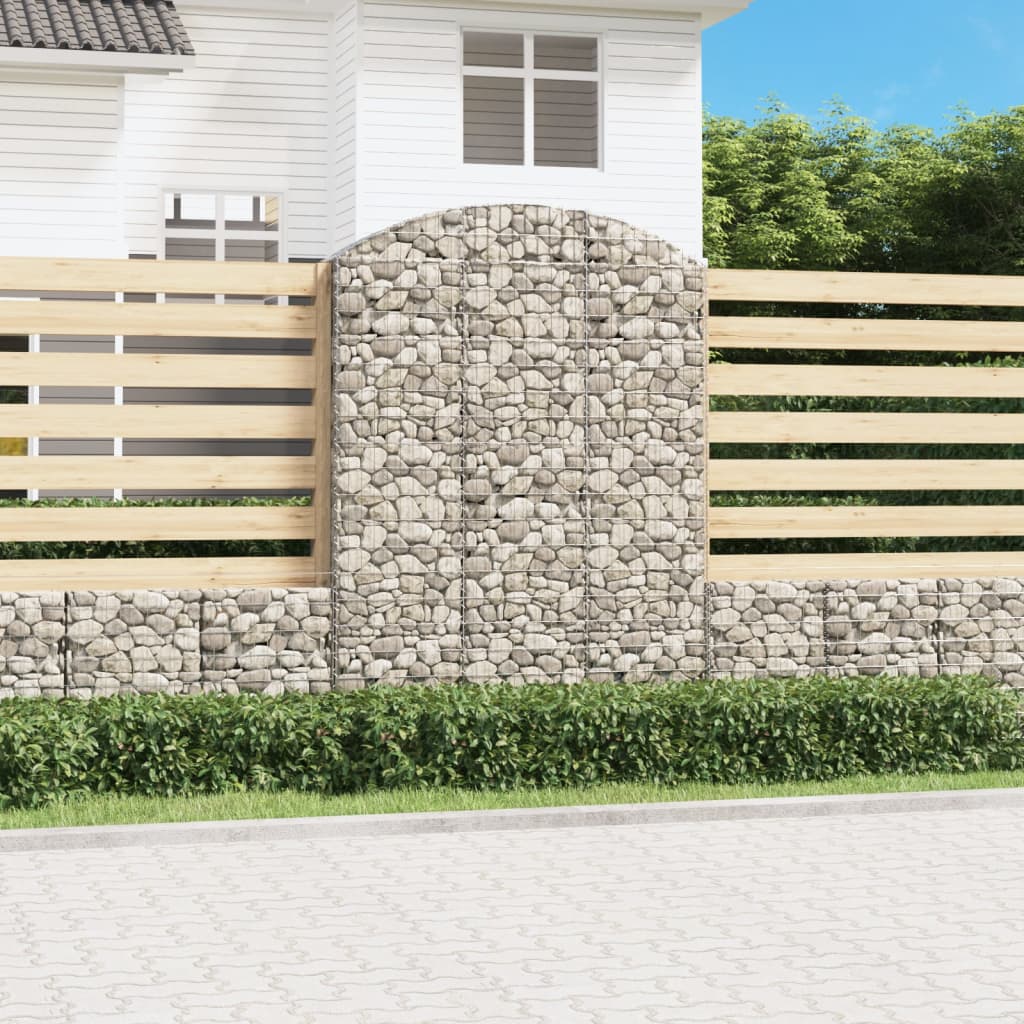 Vidaxx gabion voûté 150x30x200 220 cm en fer galvanisé