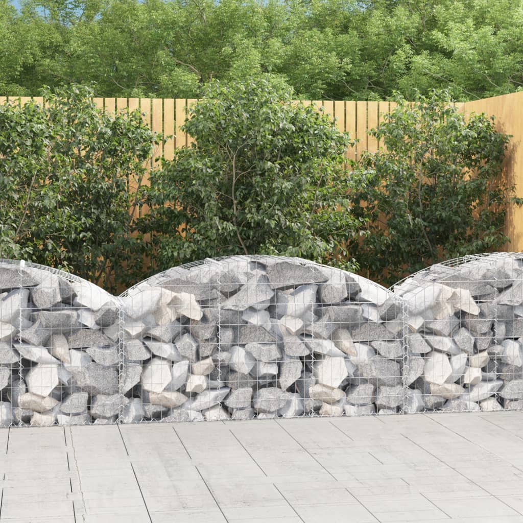 Vidaxx gabion voûté 150x50x60 80 cm en fer galvanisé