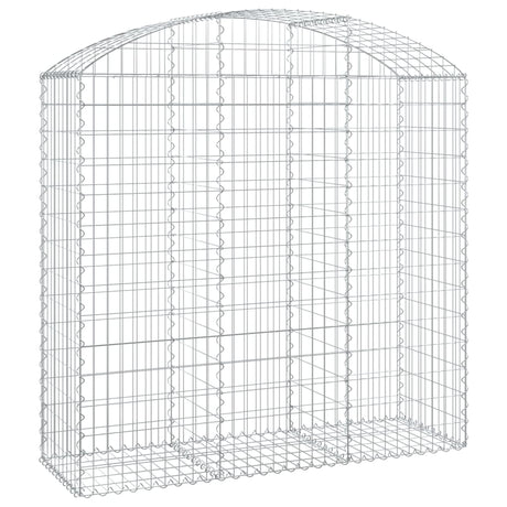 Vidaxx gabion voûté 150x50x140 160 cm en fer galvanisé