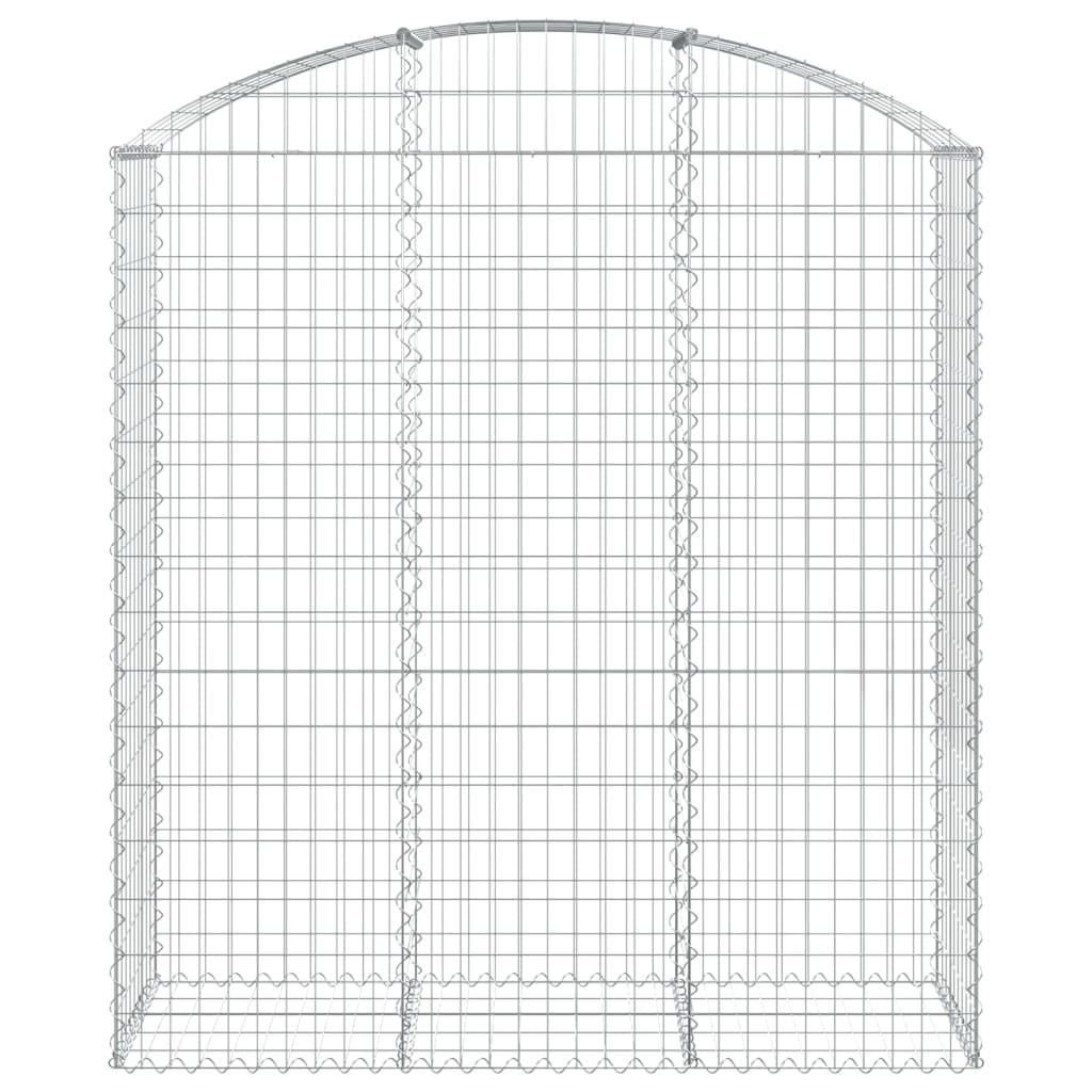 Vidaxx gabion voûté 150x50x160 180 cm en fer galvanisé